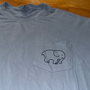 Ivory Ella Blue Tee with Geometric Elephant